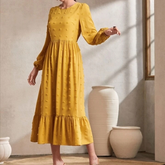 SHEIN | Swiss Dot Maxi Dress - Picture 3 of 8